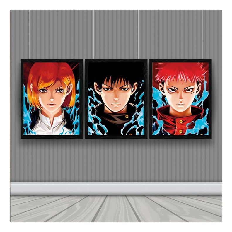 Jujutso Kaisen Anime Cuadro 3D Efecto Lenticular 3 imagenes en 1-1