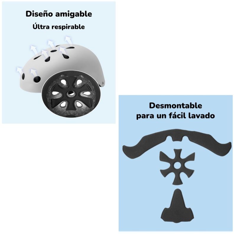 Casco Infantil Bicicleta Regulable Fantasy Blanco LuBabycas-5