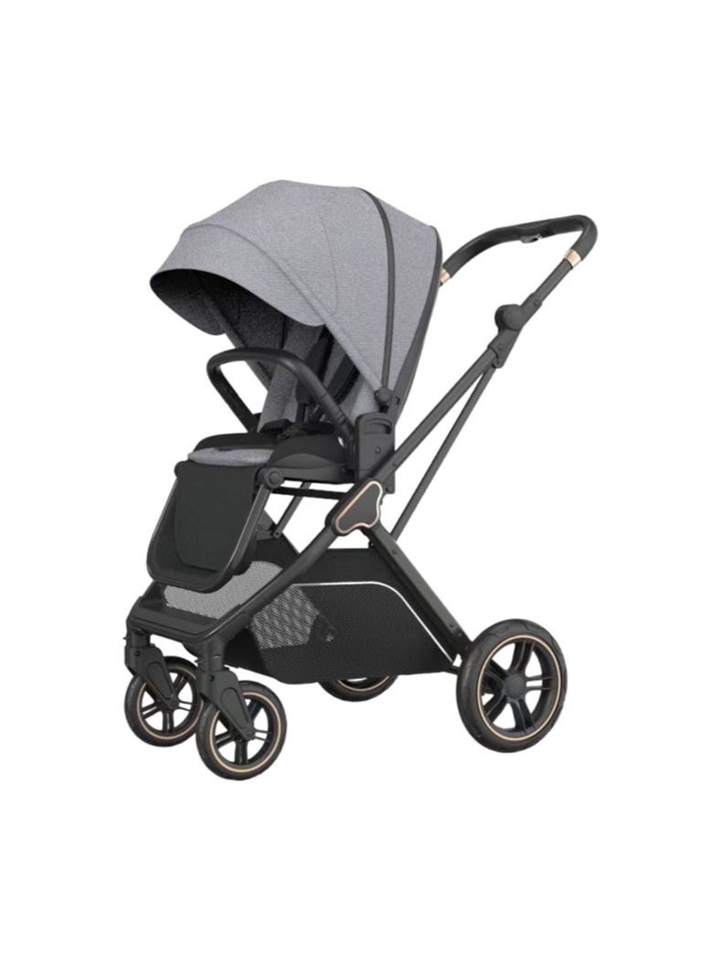 Coche De Paseo Apego Panoramico Plegable X9 Gris LuBabycas