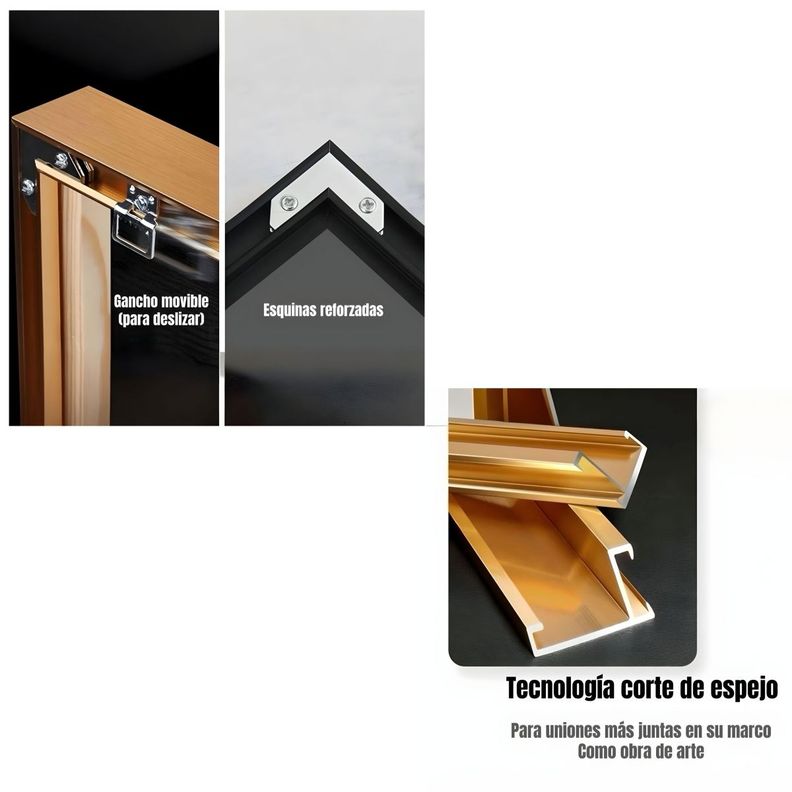 Set De 2 Cuadros Decorativos Marcos de Aluminio LuBabycas-6