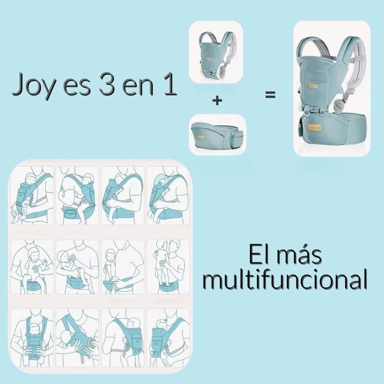 Portabebé Ergonómico Multifuncional 3 En 1 Lubabycas Rosado-4