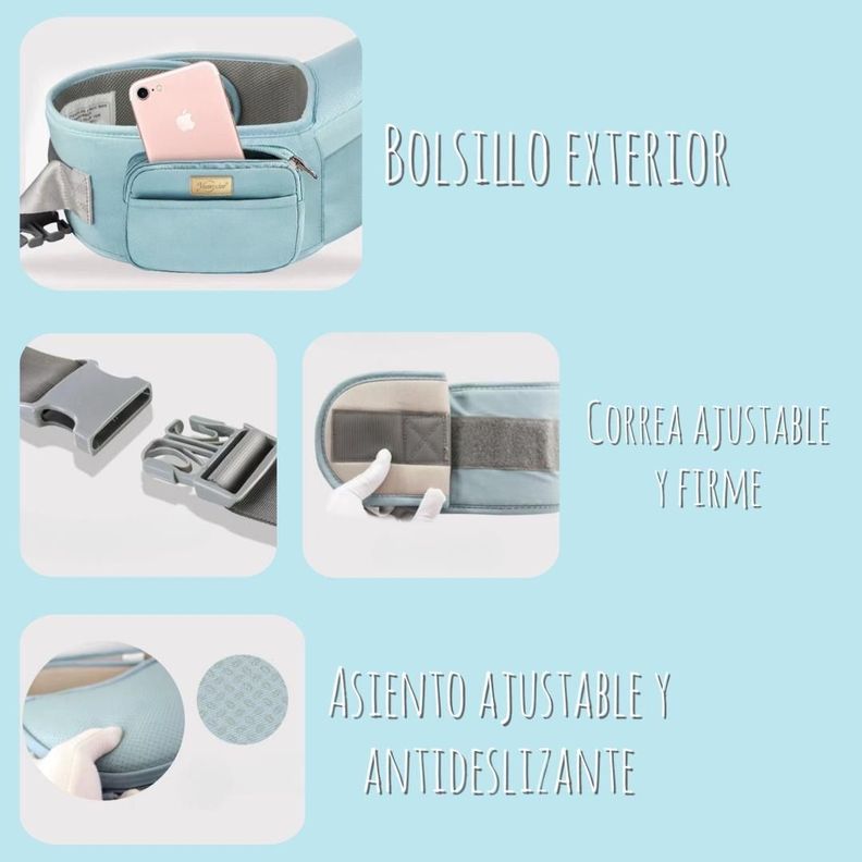 Portabebé Ergonómico Multifuncional 3 En 1 Lubabycas Rosado-7