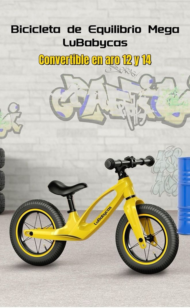 Bicicleta de Equilibrio Convertible Aro 12 y 14 Rosada-1