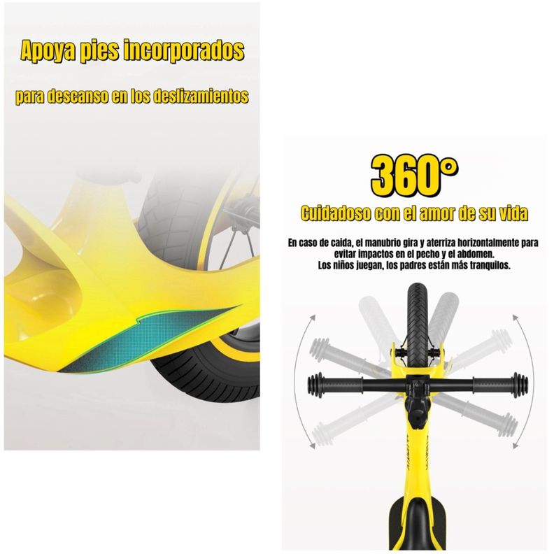 Bicicleta de Equilibrio Convertible Aro 12 y 14 Rosada-6