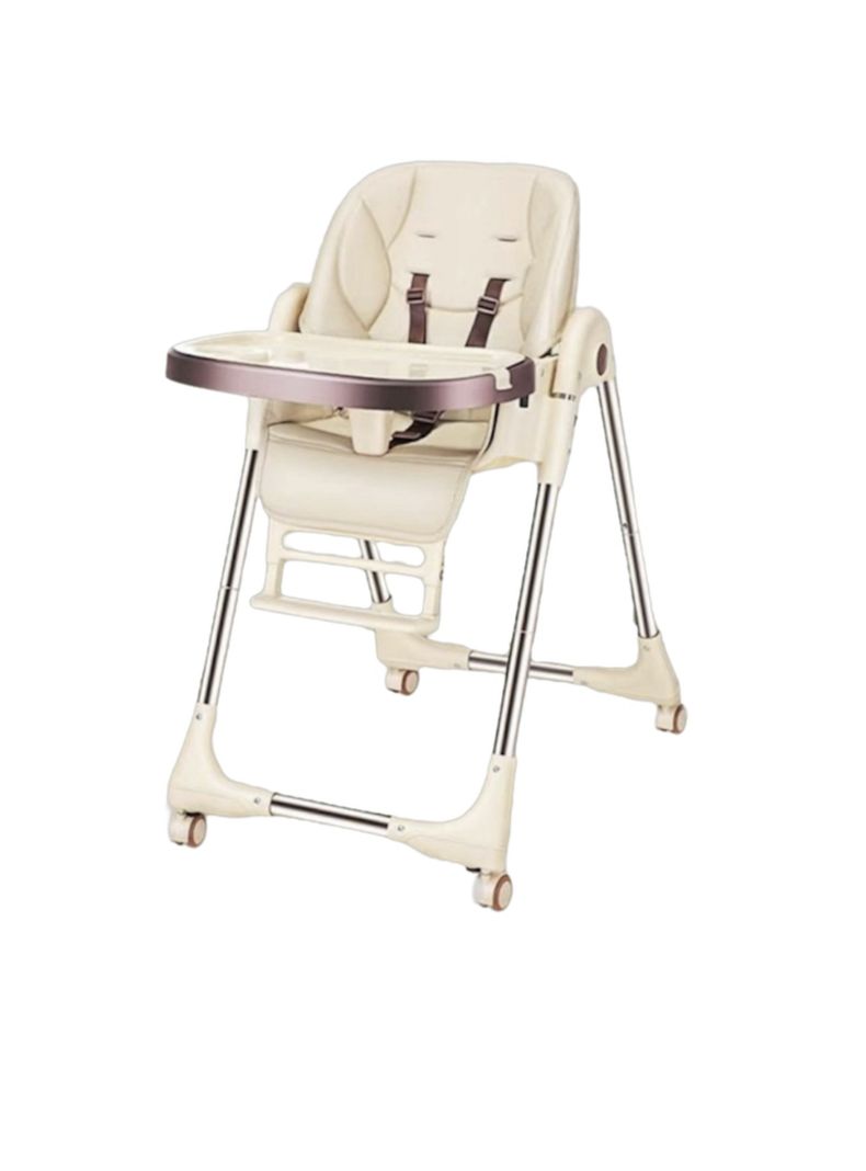 Silla De Comer Multiposiciones Plegable Dorada Lubabycas-0