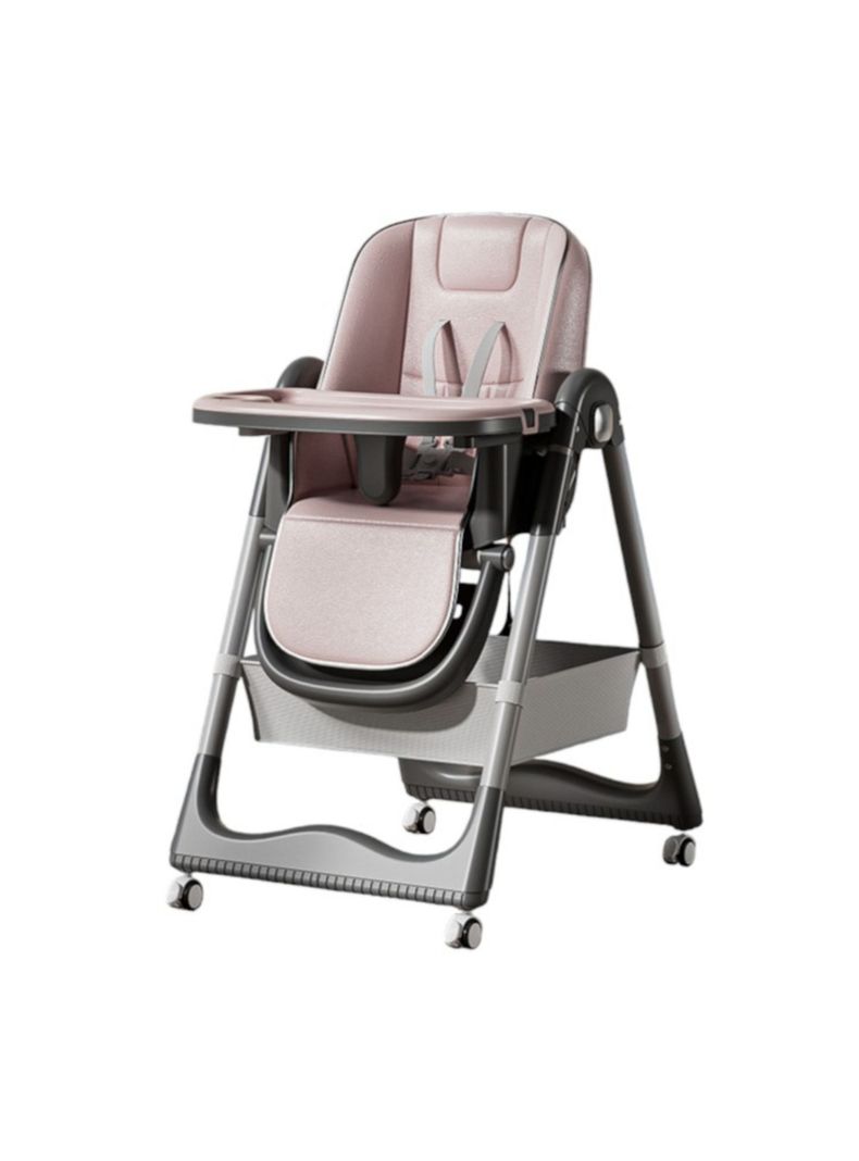 Silla De Comer Reclinable Plegable LuBabycas Rosada-0