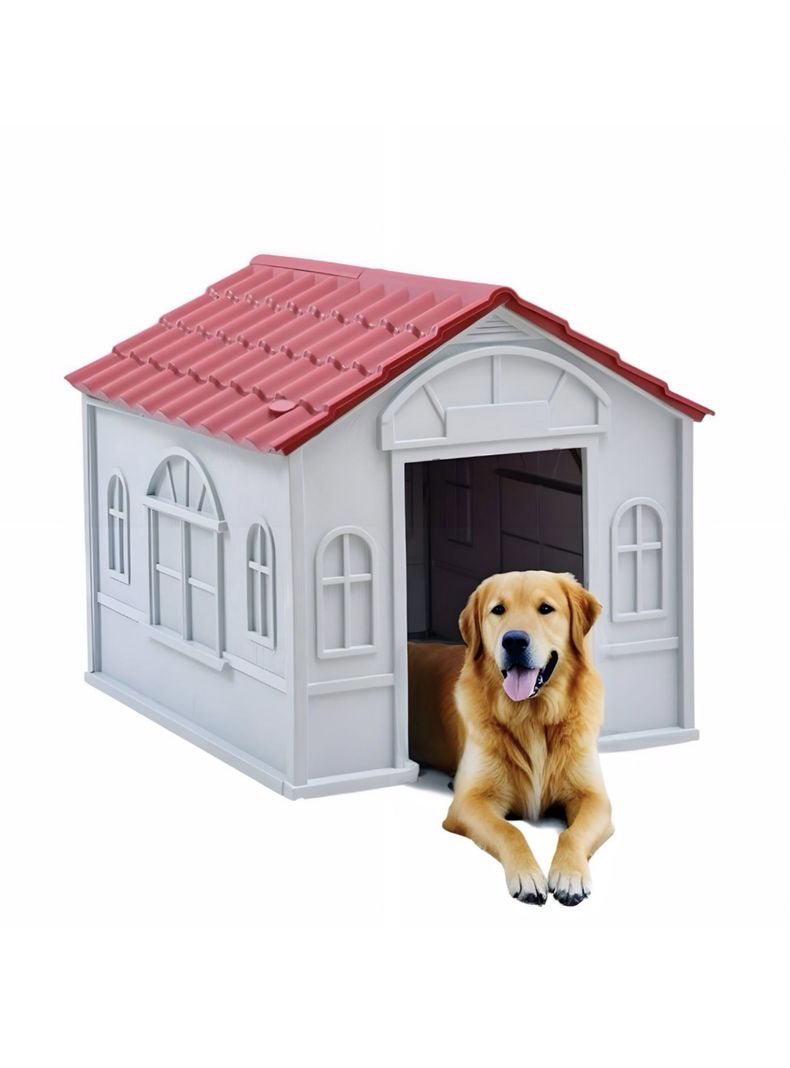 Casa De Perro Mascota Exterior Grande 98cm Roja By LuBabycas-0