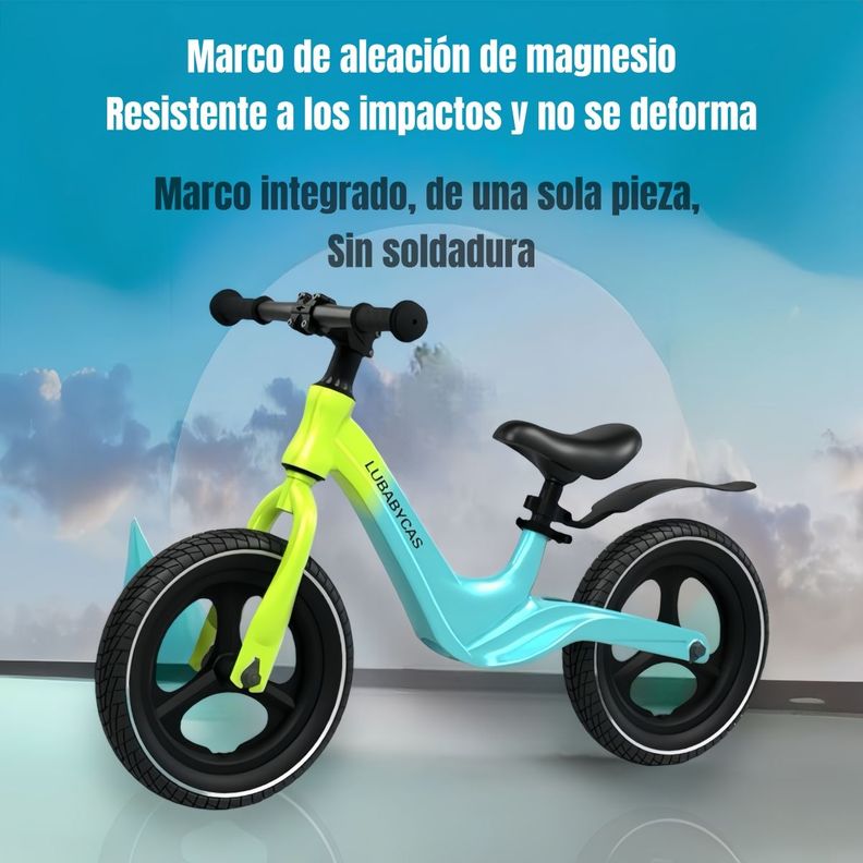 Bicicleta Equilibrio Últra Resistente LuBabycas Verde-2