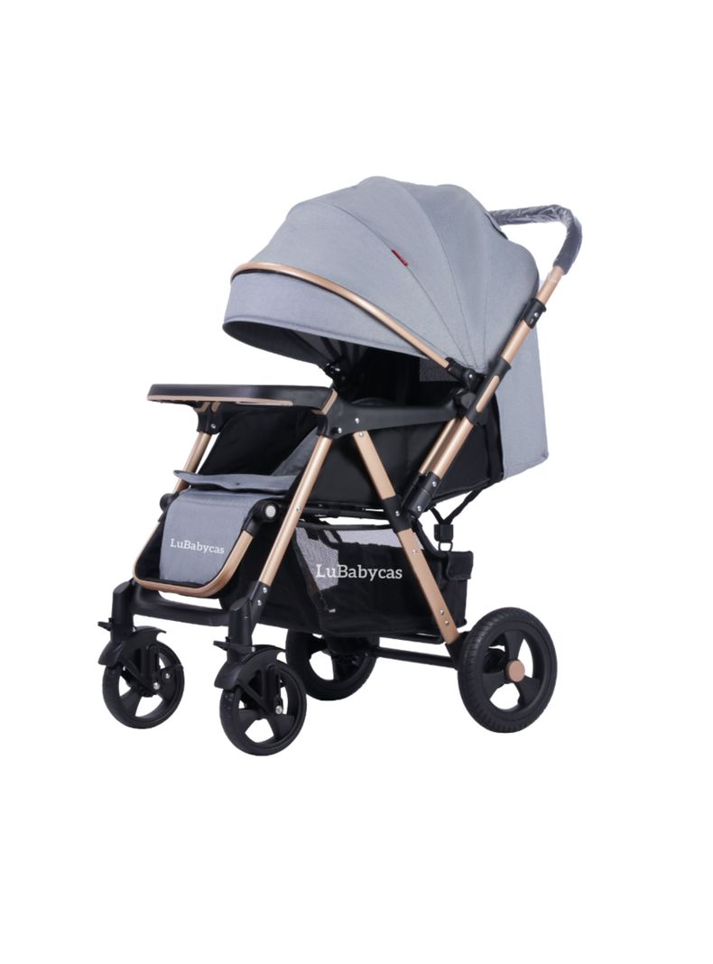 Coche de Paseo Reversible Rubik Gris LuBabycas-0