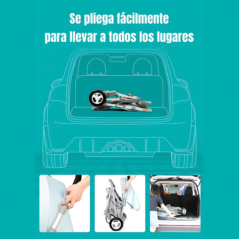 Coche de Paseo Reversible Rubik Gris LuBabycas-3