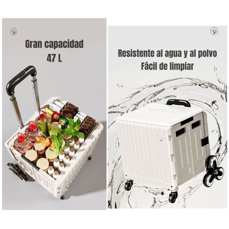 Carrito de Compras Plegable Con Ruedas Trepadoras LuBabycas-5