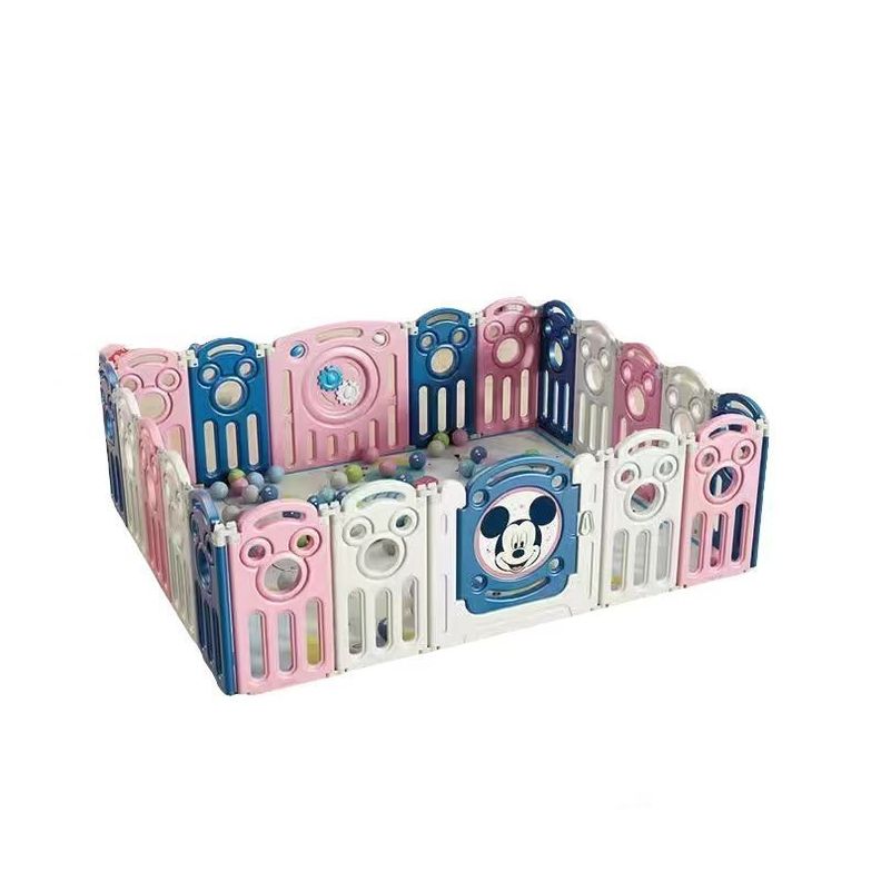 Corral 1.5*1.8m Rosado Con Alfombra Lubabycas-0