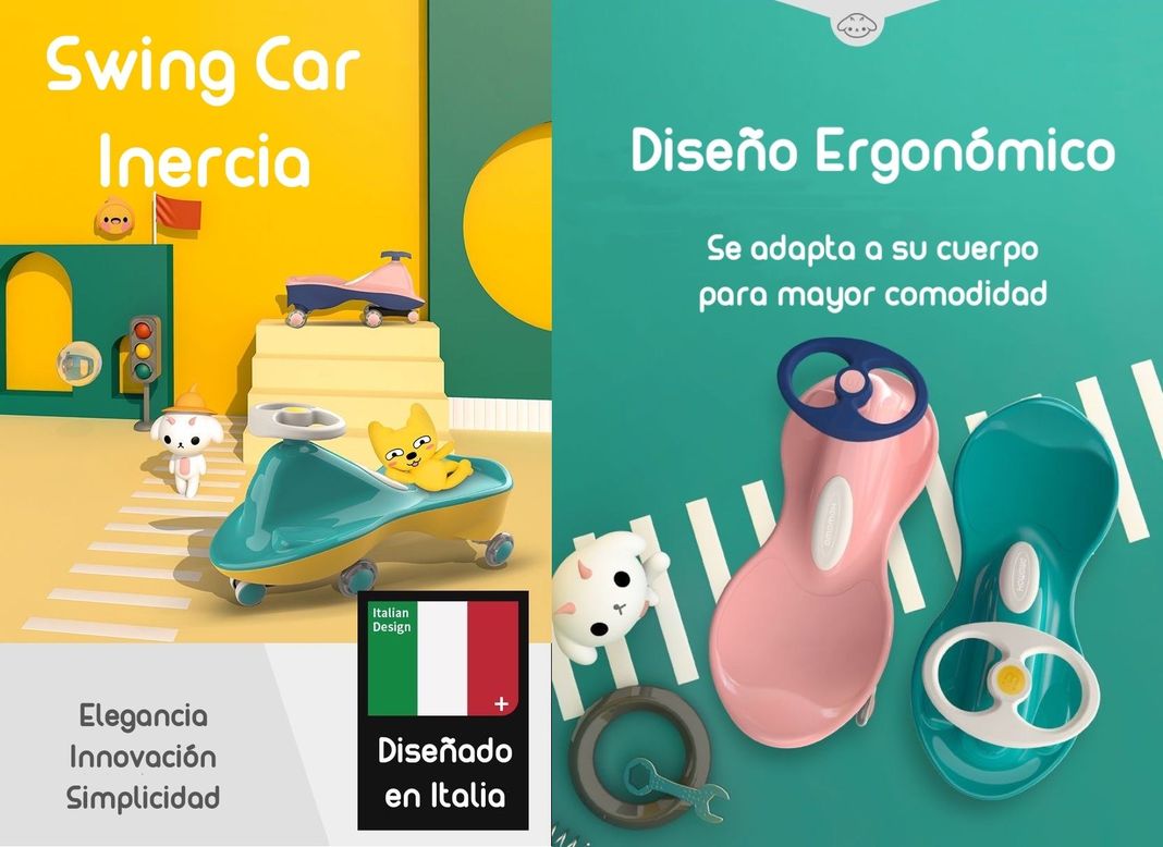 Andador Correpasillo Swing Car Andador Verde By Lubabycas-1