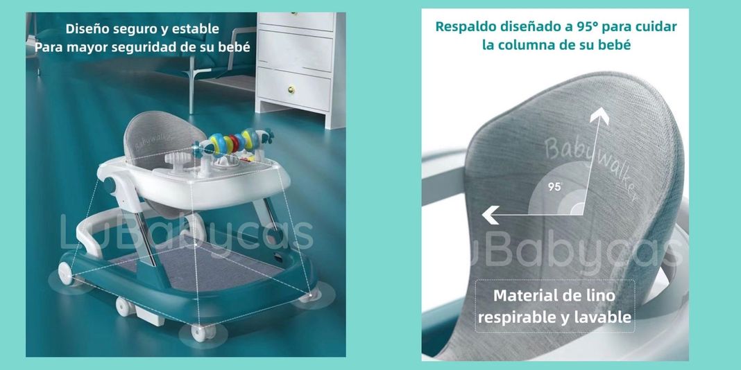Andador Caminador Multifuncional 4 En 1 Lubabycas Burdeos-2