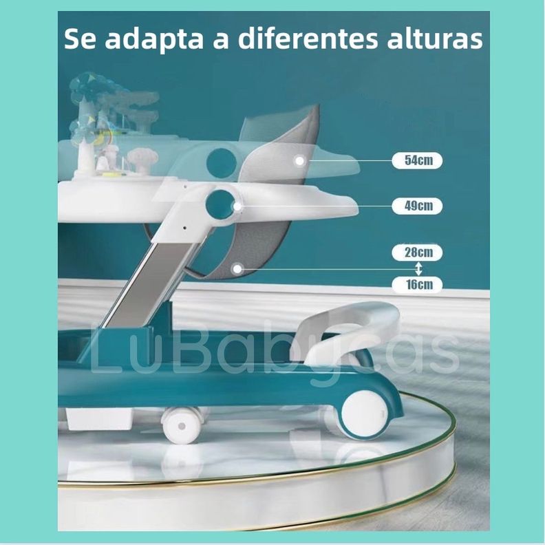 Andador Caminador Multifuncional 4 En 1 Lubabycas Burdeos-4