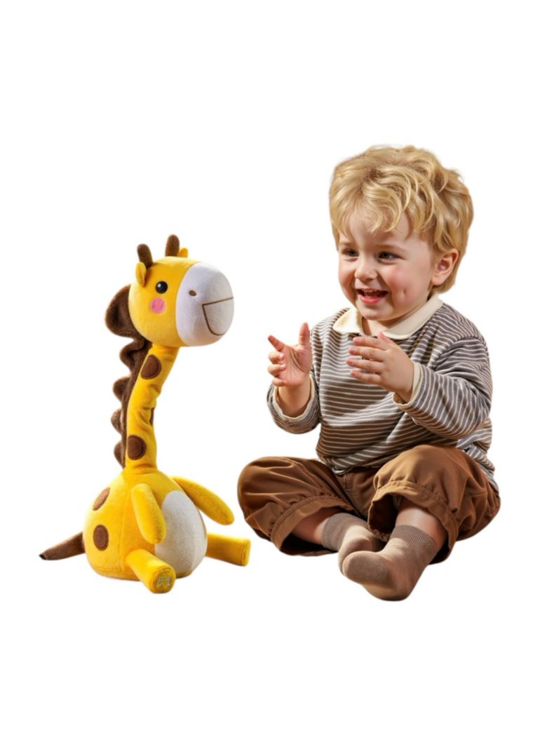 Juguete Musical Jirafa Interactiva 4 En 1 TM295 LuBabycas Amarillo
