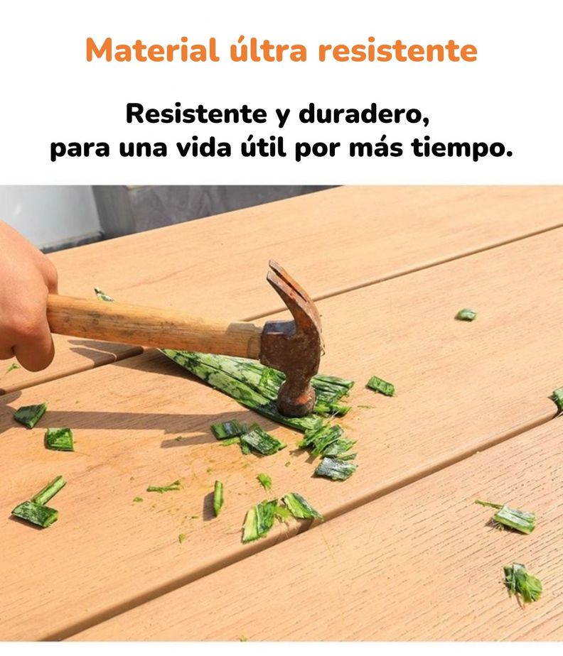 Juego De Comedor Exteriores 180CM Y 6 Sillas Impermeables-6
