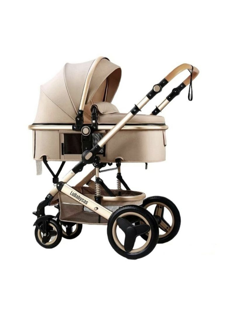Coche Cuna Moisés Con Accesorios Lubabycas Dorado-0