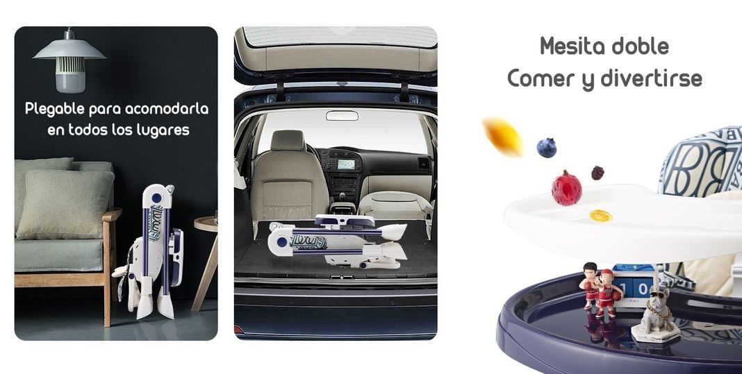Silla De Comer Multiposiciones Con Ruedas Mix-4