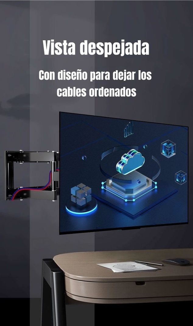 Soporte TV Ajustable Doble Brazo 40'' A 75'' By LuBabycas-4