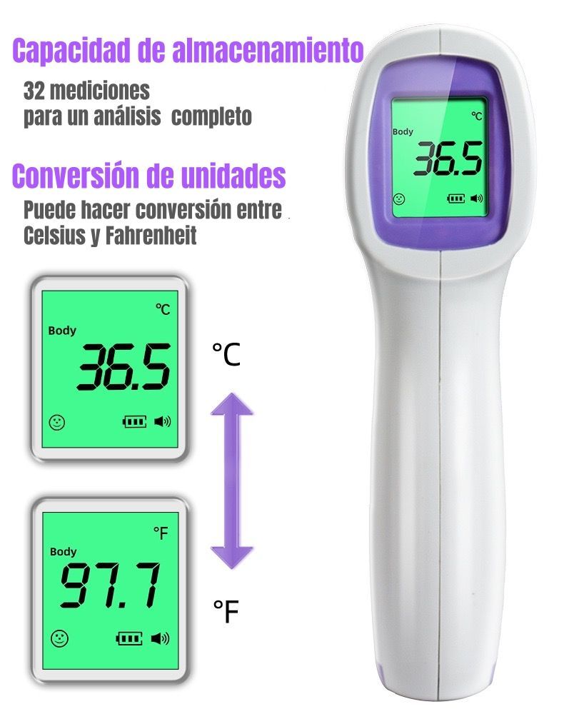 Termómetro Infrarrojo Digital Con Pilas LuBabycas-6