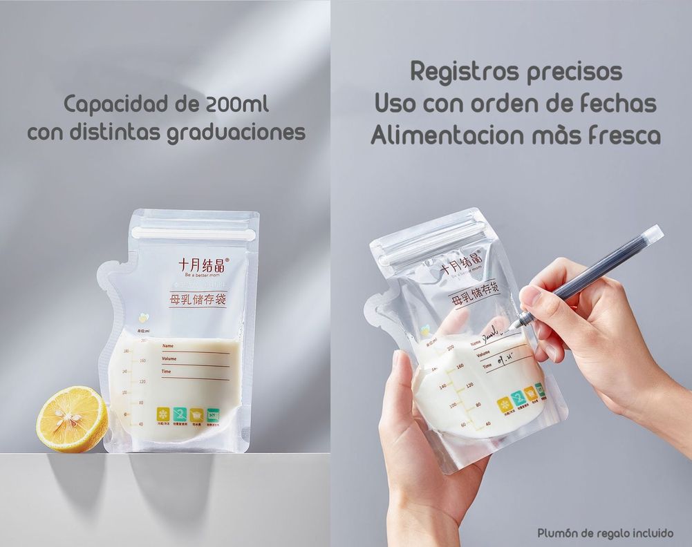 Bolsa Para Leche Maternal 72 Unidades Y 1 Plumón Lubabycas-5