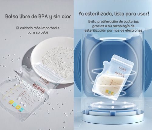 Bolsa Para Leche Maternal 72 Unidades Y 1 Plumón Lubabycas-4