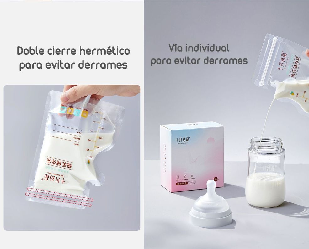 Bolsa Para Leche Maternal 72 Unidades Y 1 Plumón Lubabycas-6