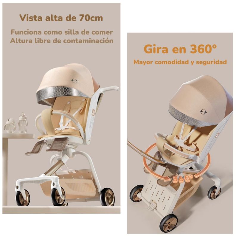 Coche De Paseo 360° Magic Box F5 Blanco LuBabycas-5