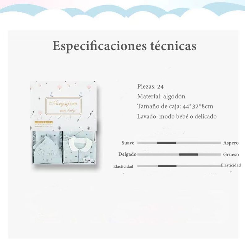 Pack Ajuar Bebé Ropa Algodón 24 Piezas Rosado Lubabycas-7