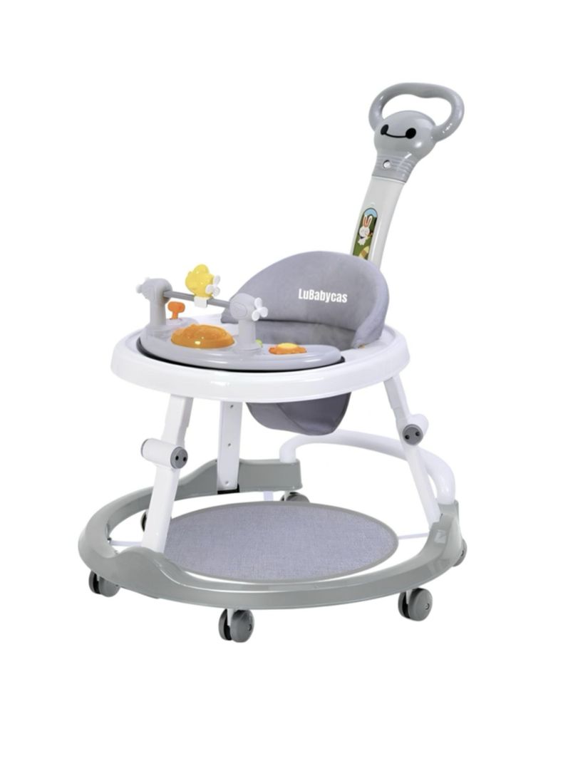 Andador Caminador 4 En 1 Aita Con Manilla LuBabycas Gris a $32.990