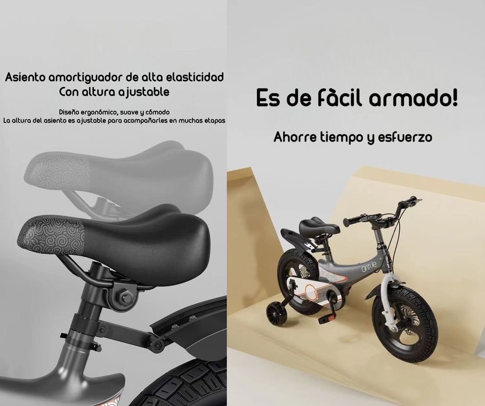 Bicicleta Infantil 2-5 Años Niña Aro 12 Lubabycas Rosada-5