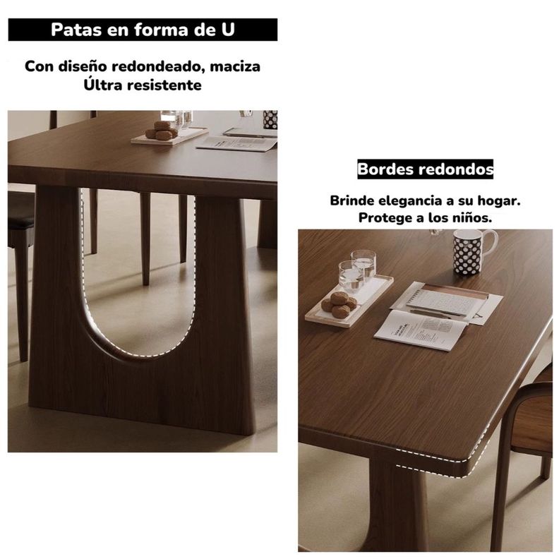 Comedor De Madera 160x80x70cm North By LuBabycas-1