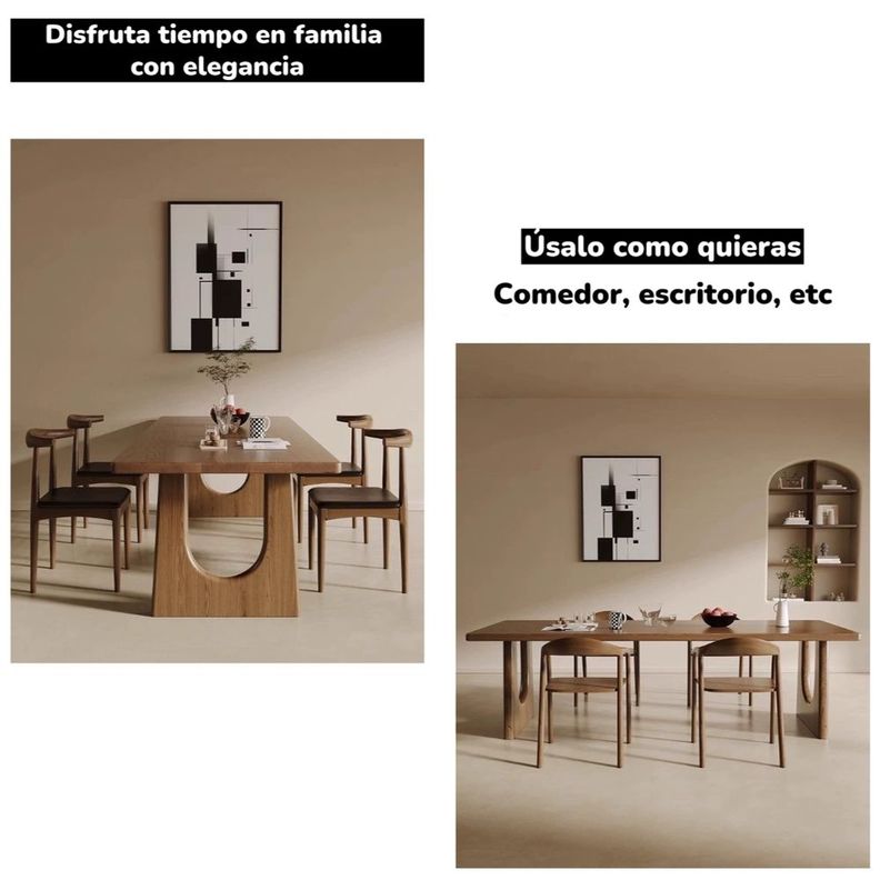 Comedor De Madera 160x80x70cm North By LuBabycas-2