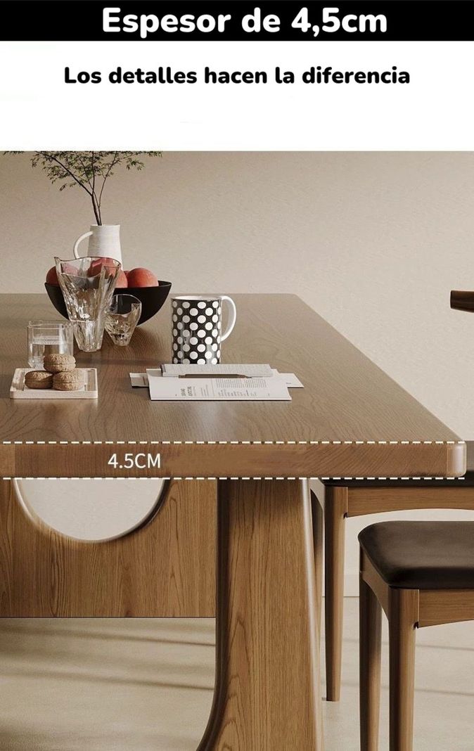 Comedor De Madera 160x80x70cm North By LuBabycas-3