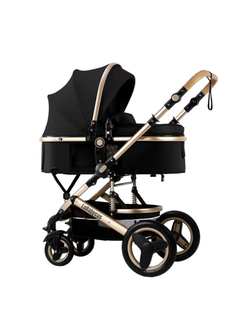 Coche Cuna Moisés Con Accesorios Lubabycas Negro-0