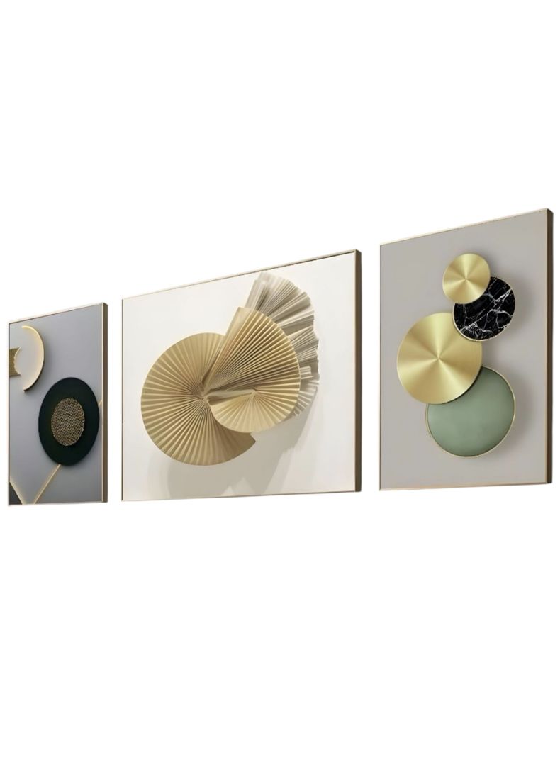 Set De 3 Cuadros Decorativos Marcos de Aluminio LuBabycas-0