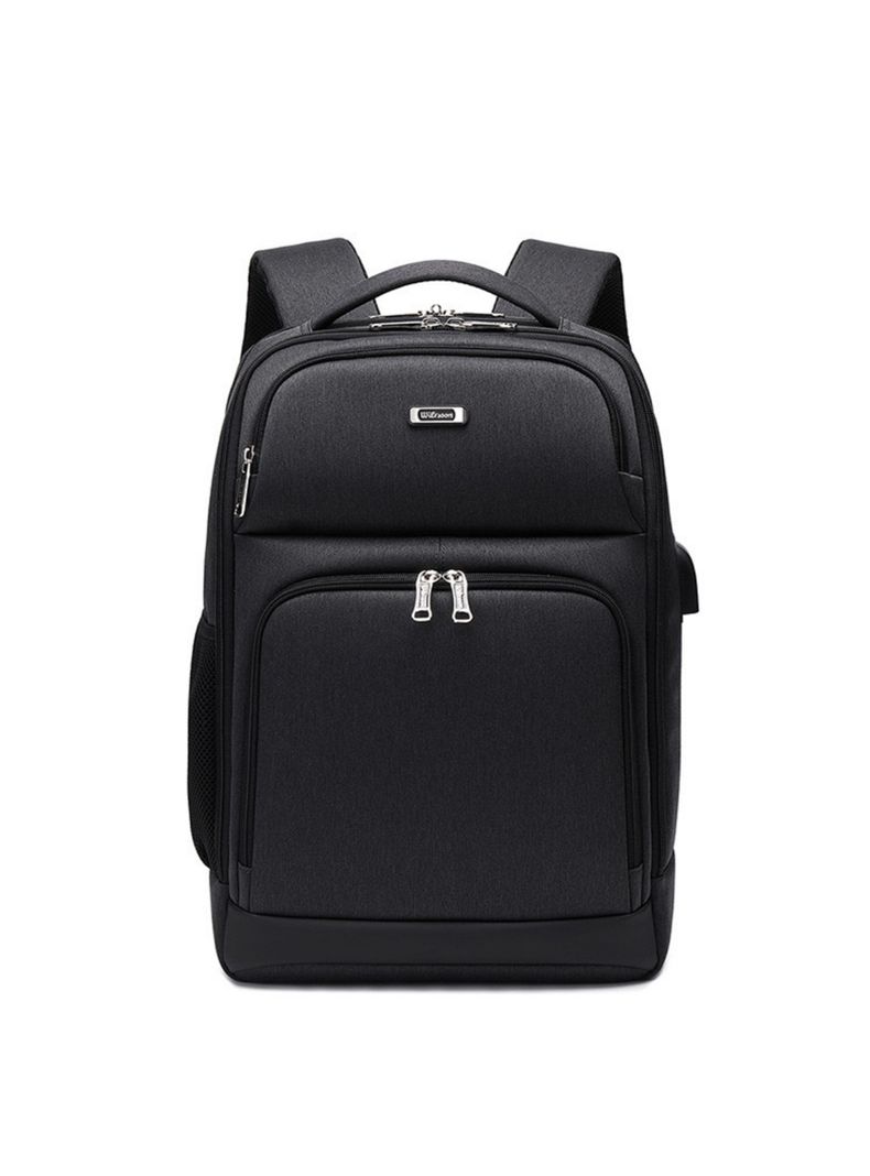 Mochila Notebook Inteligente Con USB Negra By LuBabycas-0