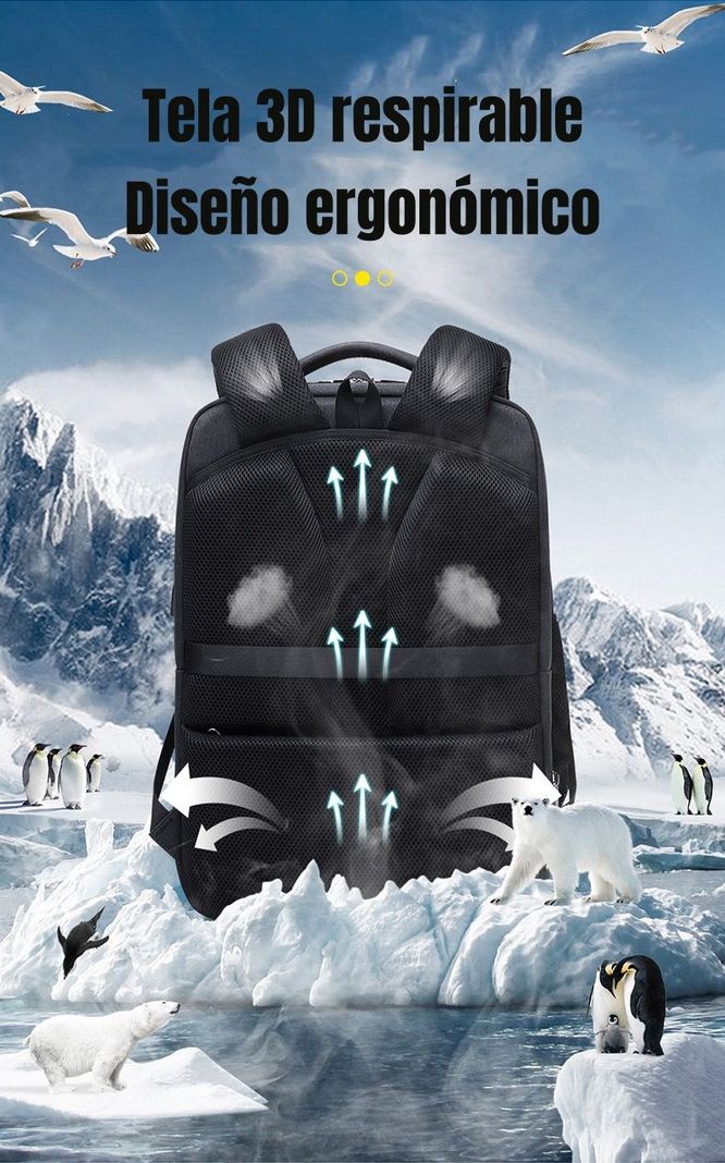 Mochila Notebook Inteligente Con USB Negra By LuBabycas-3