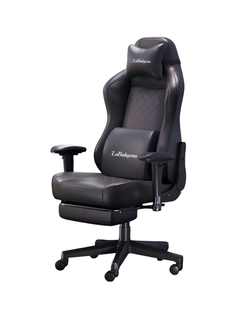 Silla Gamer Premium Reclinable Con Reposapies Power Negra Negro