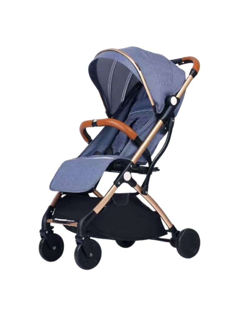 Coche De Paseo Últra Compacto Con Accesorios Azul Lubabycas-0