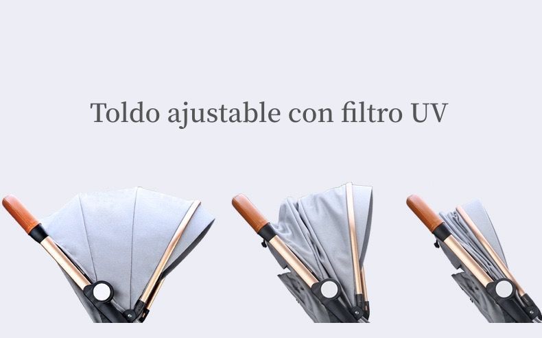 Coche De Paseo Últra Compacto Con Accesorios Azul Lubabycas-6