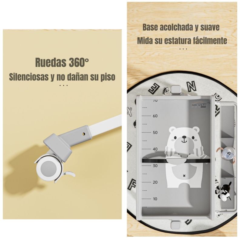 Mudador De Pañales Plegable 3 En 1 LuBabycas Gris-3