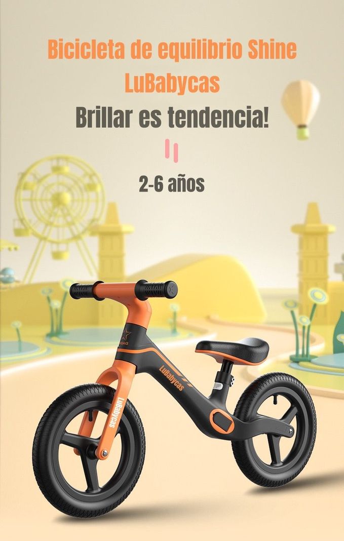 Bicicleta de Equilibrio 2-6 Años Aro 12 LuBabycas Roja-1