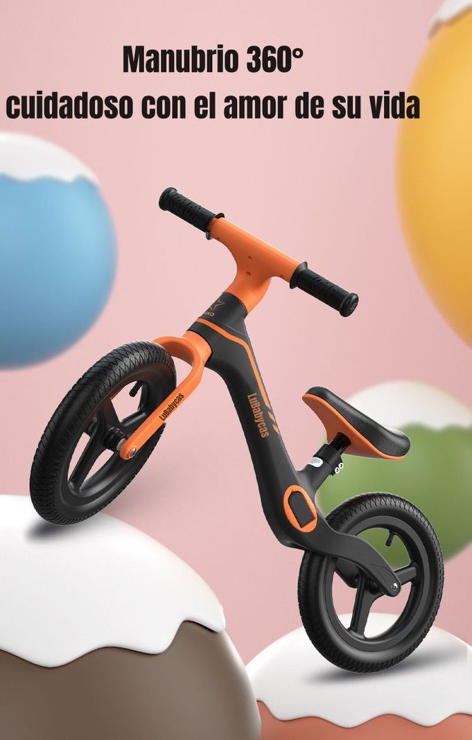 Bicicleta de Equilibrio 2-6 Años Aro 12 LuBabycas Roja-2