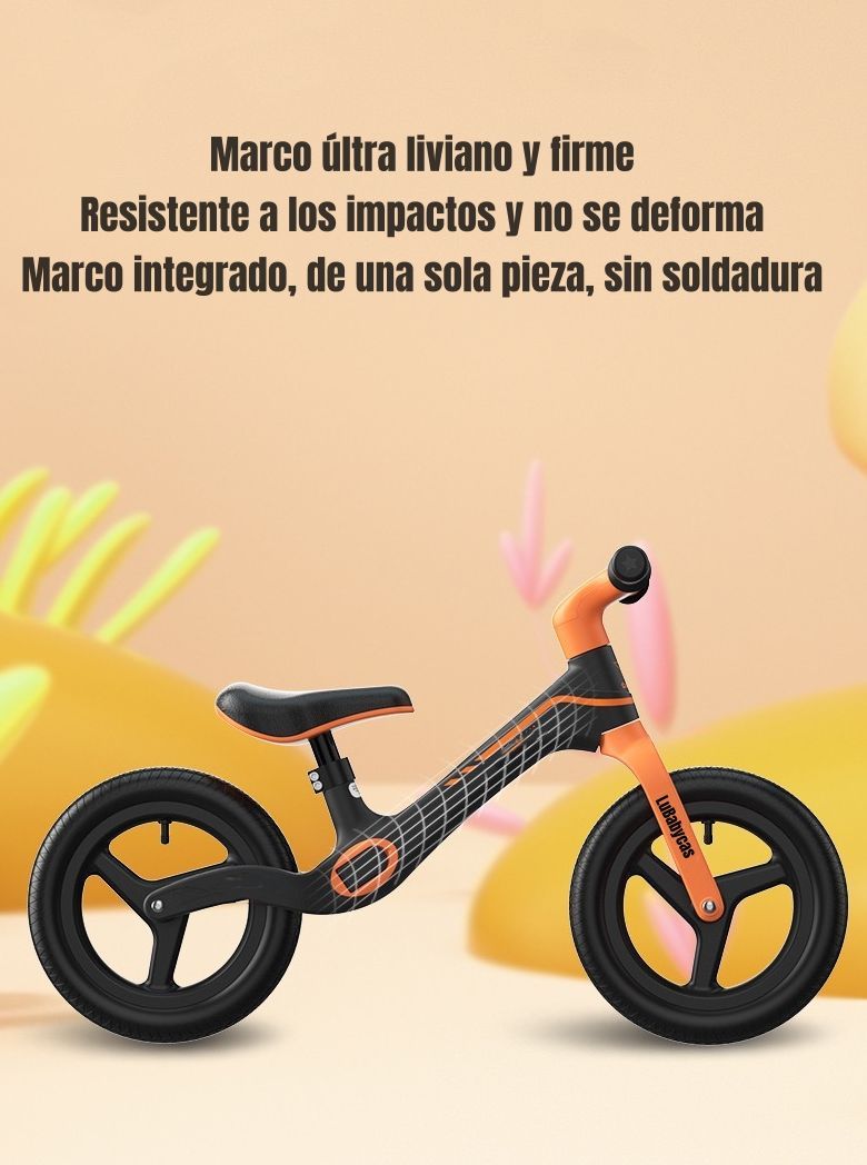 Bicicleta de Equilibrio 2-6 Años Aro 12 LuBabycas Roja-3