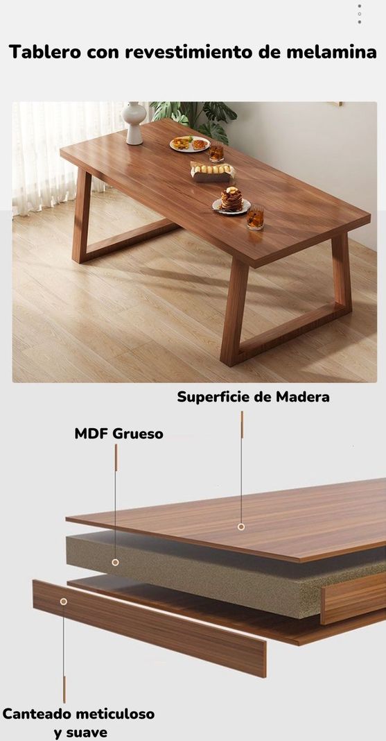 Comedor De Madera West 160x80x75CM By LuBabycas-6