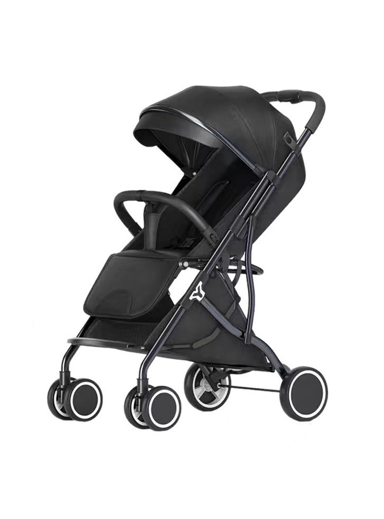 Coche De Paseo Compacto Con Accesorios Lubabycas Black-0