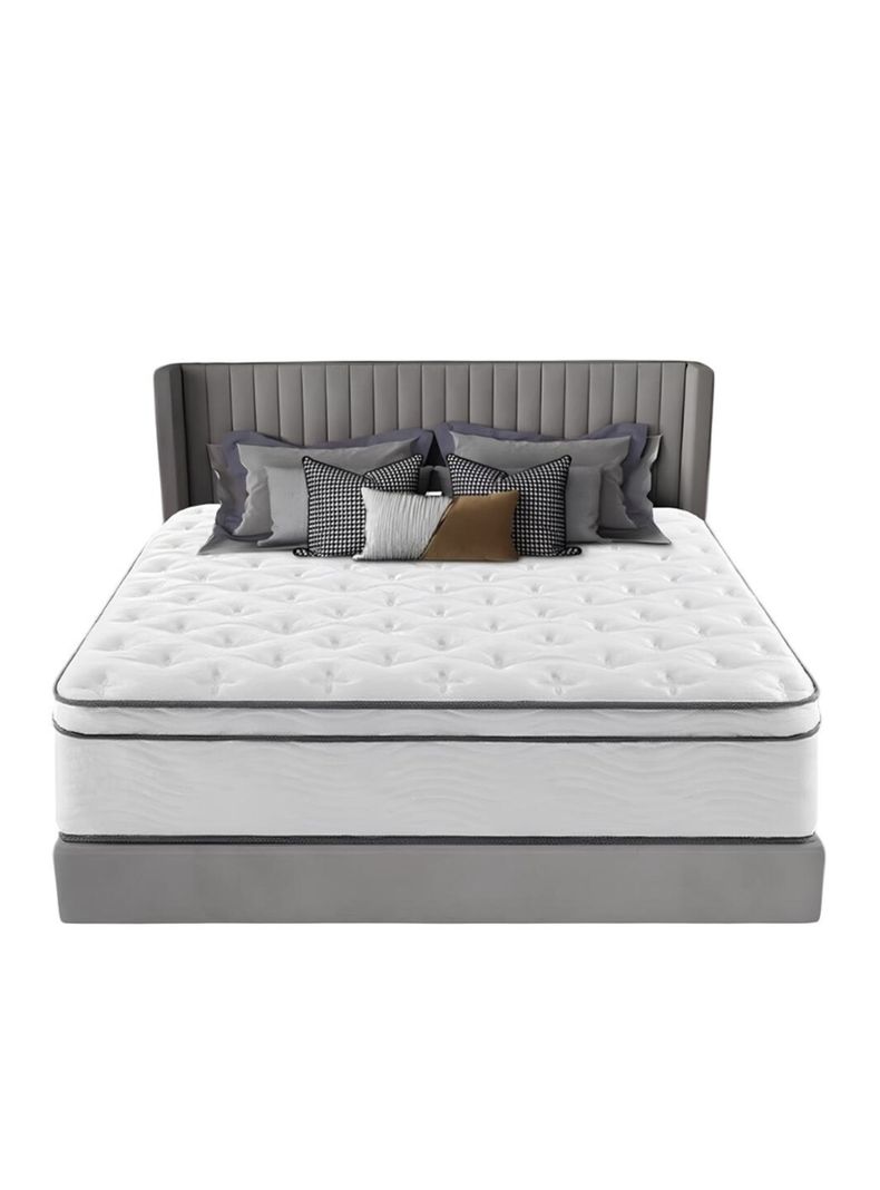 Colchon King Comprimido Pocket Nube 180x200x30cm Blanco