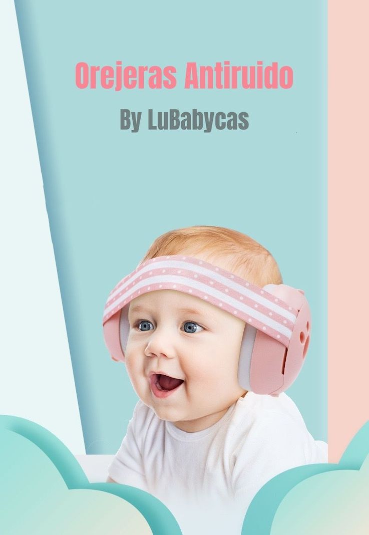 Orejeras Antiruido Auriculares Protectores Bebés Rosado-1